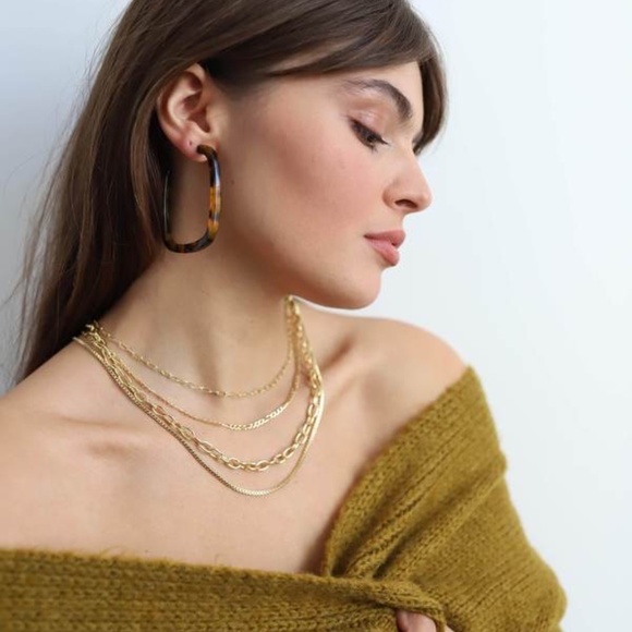 SOLD Machete Large Square Hoops NWT Transparent Yellow - Picture 3 of 13